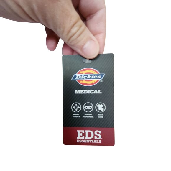 Dickies EDS Essentials Womens Petite White Scrub Pants Drawstring Elastic Waist - Picture 4 of 5